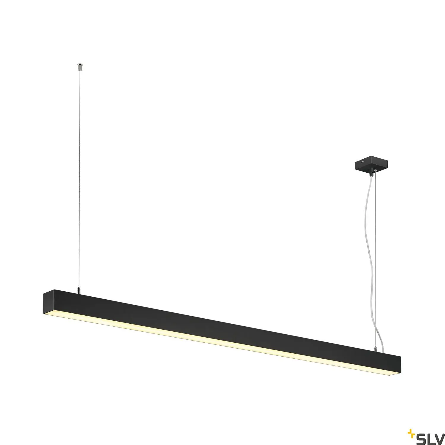 Q-LINE DALI SINGLE LED, suspension, dimmable, 1500mm, Noir