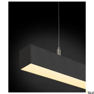 Q-LINE DALI SINGLE LED, suspension, dimmable, 1500mm, Noir