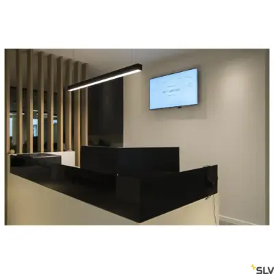 GLENOS, professional pendant, LED, 3000K, Negro, 1 m, 43W