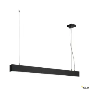 GLENOS, luminária pendente profissional, LED, 4000K, preto, 1 m, 43W
