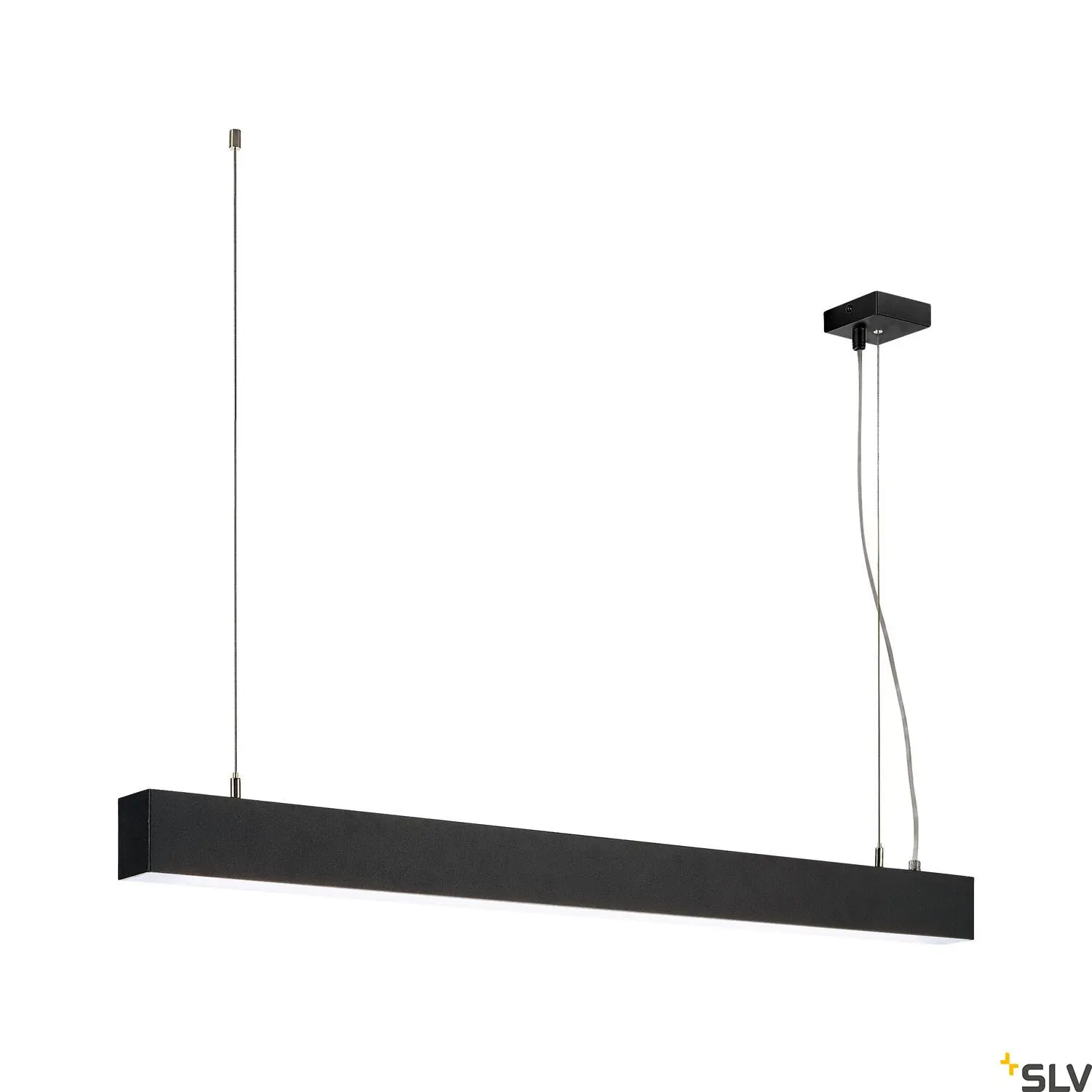 GLENOS, luminária pendente profissional, LED, 4000K, preto, 1 m, 43W