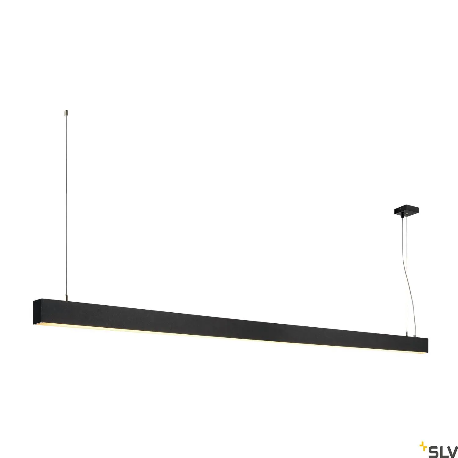 GLENOS, professional pendant, LED, 3000K, Negro, 2 m, 85W
