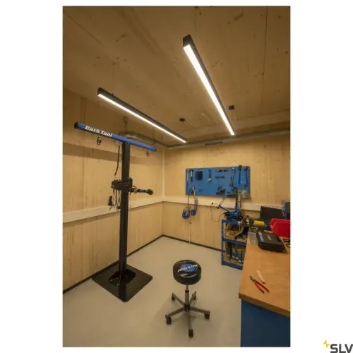 GLENOS, profile pendant light, LED, 4000K, Negro, 2 m, 85W