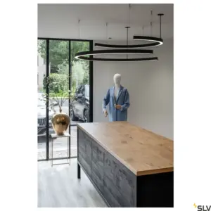 GLENOS, profile pendant light, LED, 4000K, Negro, 2 m, 85W