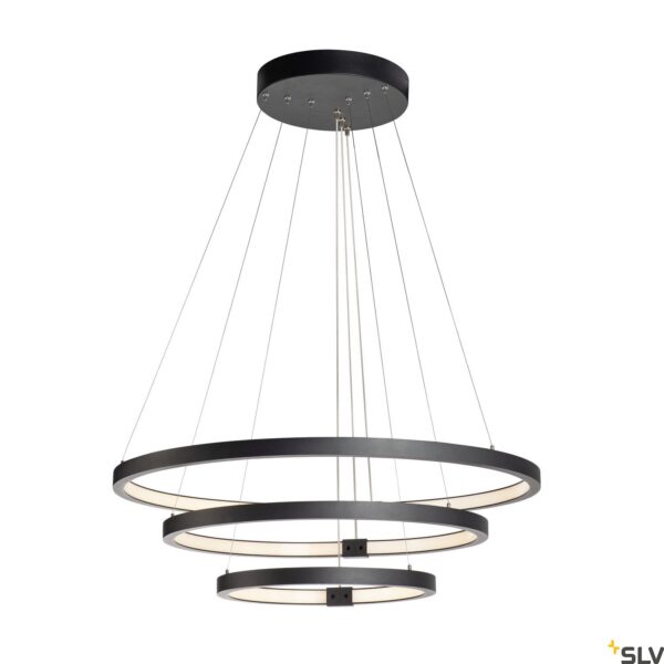 ONE TRIPLE DALI, Indoor LED pendant, Negro, 3000/4000K