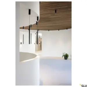 HELIA 40 round Negro Flat Canopy 9W