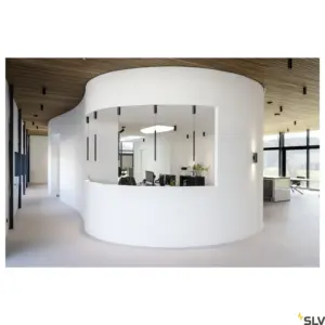 HELIA 40 round Black Flat Canopy 9W