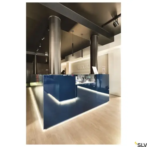 HELIA 40 round Negro Flat Canopy 9W