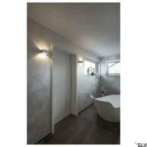 LOGS IN Dim-to-Warm LED Wall Light Aluminium/White