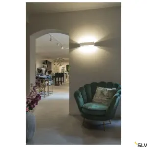 LOGS IN L Candeeiro de parede LED Alumínio/Branco