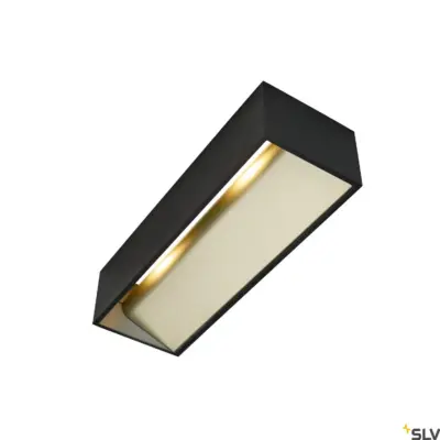 Candeeiro de parede LED LOGS IN L Preto/Dourado