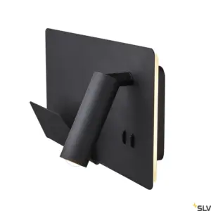 SOMNILA SPOT Candeeiro de parede Preto Esquerdo USB