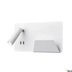 SOMNILA SPOT Applique murale blanche droit USB