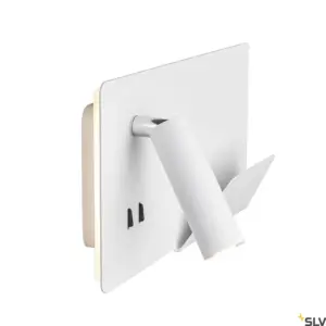 SOMNILA SPOT Applique murale blanche droit USB