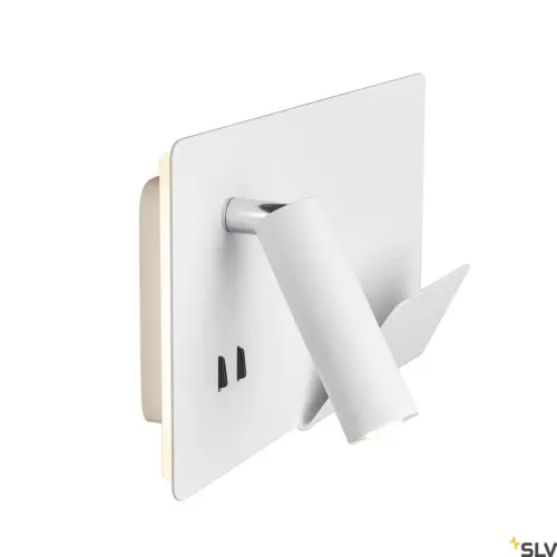 SOMNILA SPOT Applique murale blanche droit USB