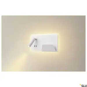 SOMNILA SPOT Applique murale blanche droit USB