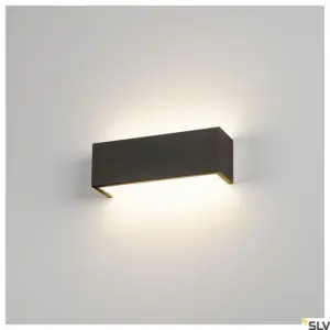 Candeeiro de parede quadrado CHROMBO Preto