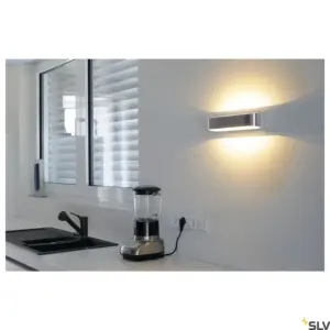 Luminária de parede oval LED ASSO 300 Alumínio/Branco