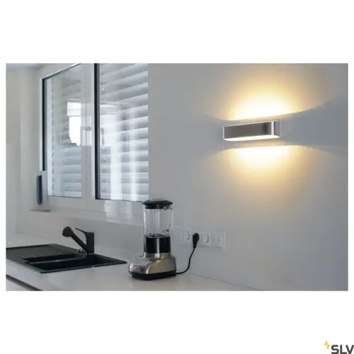 Luminária de parede oval LED ASSO 300 Alumínio/Branco