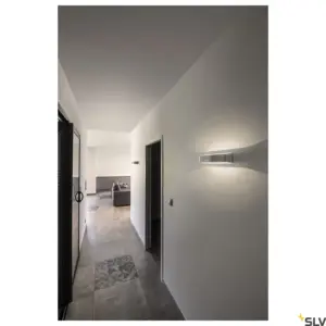 Luminária de parede oval LED ASSO 300 Alumínio/Branco