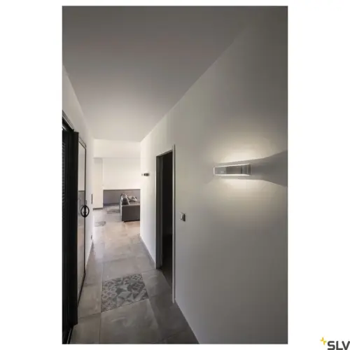 Luminária de parede oval LED ASSO 300 Alumínio/Branco