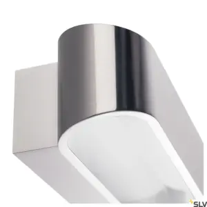 Luminária de parede oval LED ASSO 300 Alumínio/Branco