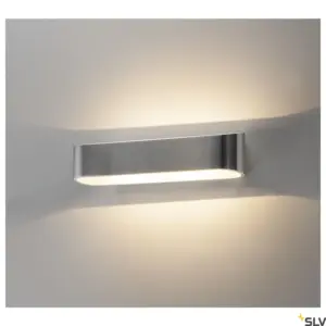 Luminária de parede oval LED ASSO 300 Alumínio/Branco