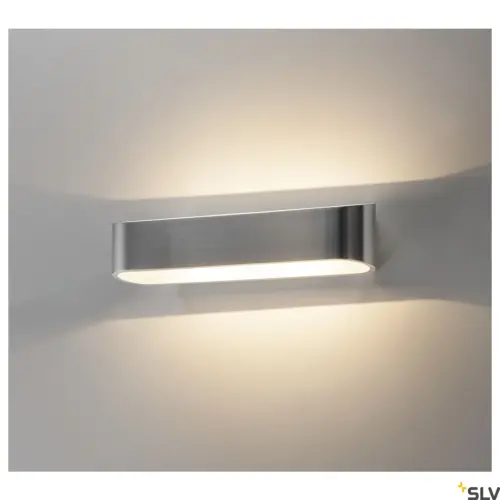 Luminária de parede oval LED ASSO 300 Alumínio/Branco
