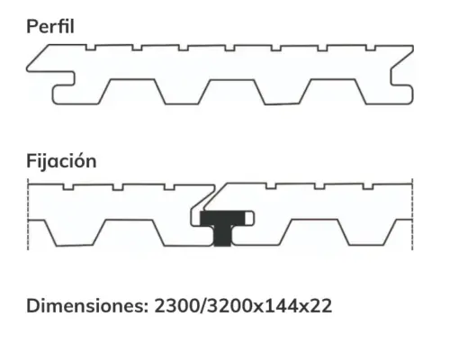 Terrasse extérieure en matière synthétique solide/Grapa Vista
