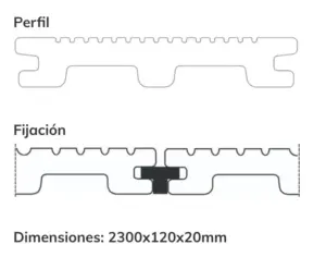 Terrasse extérieure en matière synthétique solide/Grapa Vista