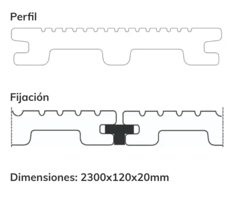 Terrasse extérieure en matière synthétique solide/Grapa Vista