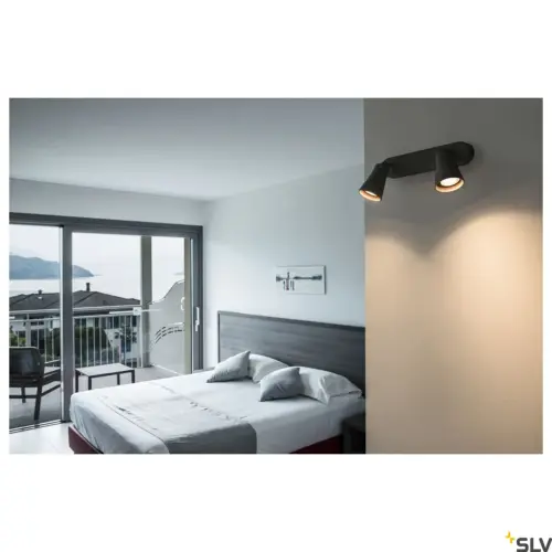 Candeeiro de teto/parede AVO CW Double LED Preto