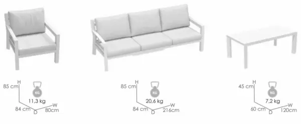 Conjunto Muebles Exterior Colección Pakse Antracita/gris Conjunto Muebles Exterior Colección Pakse Antracita/Gris