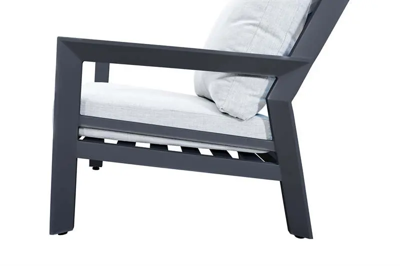 4 Piece Set Pakse Collection Anthracite/Grey