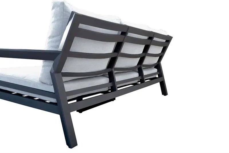 4 Piece Set Pakse Collection Anthracite/Grey