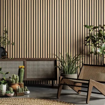 Revestimento de parede com riscas 3D Element 260x50cmx6mm