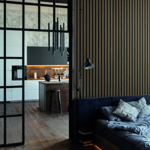 Revestimento de parede com riscas 3D Element 260x50cmx6mm