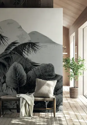 Element 3D Wall Cladding Palmeras B&W 260x50x06cm