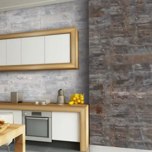 Element 3D revêtement mural rouille 260x50cmx6mm