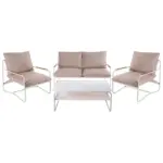 Conjunto Exterior Sofá+Sillones+Mesa Colección VESTA - crema-topo