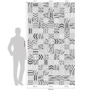 Element 3D Sketch B&W 260x50cmx6mm Element 3D Sketch Wall Cladding 260x50cmx6mm