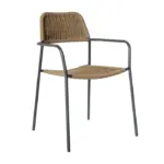 Pack 6 Sillas Exterior Colección MILOS 58x56x81cm - cafe