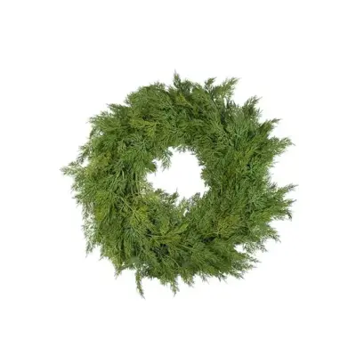 Corona de Ciprés Natural Sintético de 90 cm