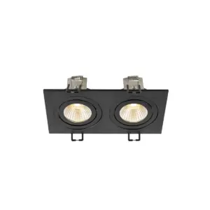 NEW-TRIA® 155 Recessed Ceiling/Square 2700K/2xLights/PHASE/38°/Black
