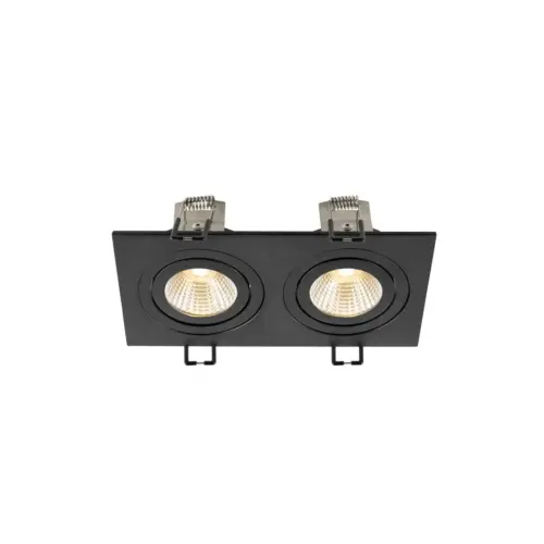 NEW-TRIA® 155 Recessed Ceiling/Square 2700K/2xLights/PHASE/38°/Black