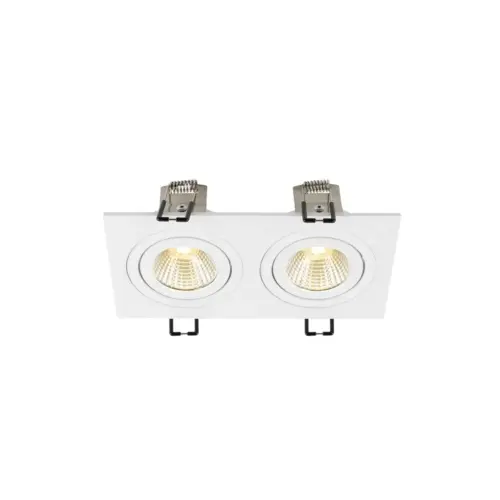 NEW-TRIA® 155 Recessed Ceiling/Square Recessed Luminaire 3000K/2xLights/PHASE/38°/White
