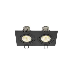 NEW-TRIA® 155 Luminaire encastré de plafond/carré 3000K/2xLights/PHASE/38°/Noir