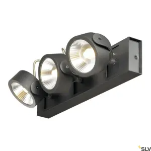 KALU Wall/Ceiling Lamp Three Spotlights 60° Black