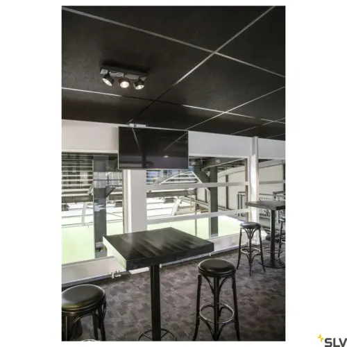 KALU Wall/Ceiling Lamp Three Spotlights 60° Black