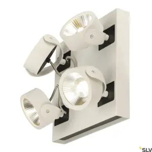 KALU Wall/Ceiling Lamp Four Spotlights Square 60° White/Black